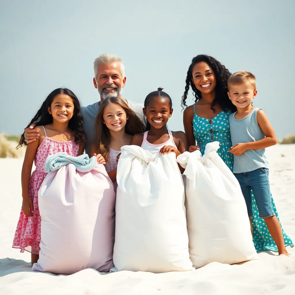 Mix White And Black Family Laundry