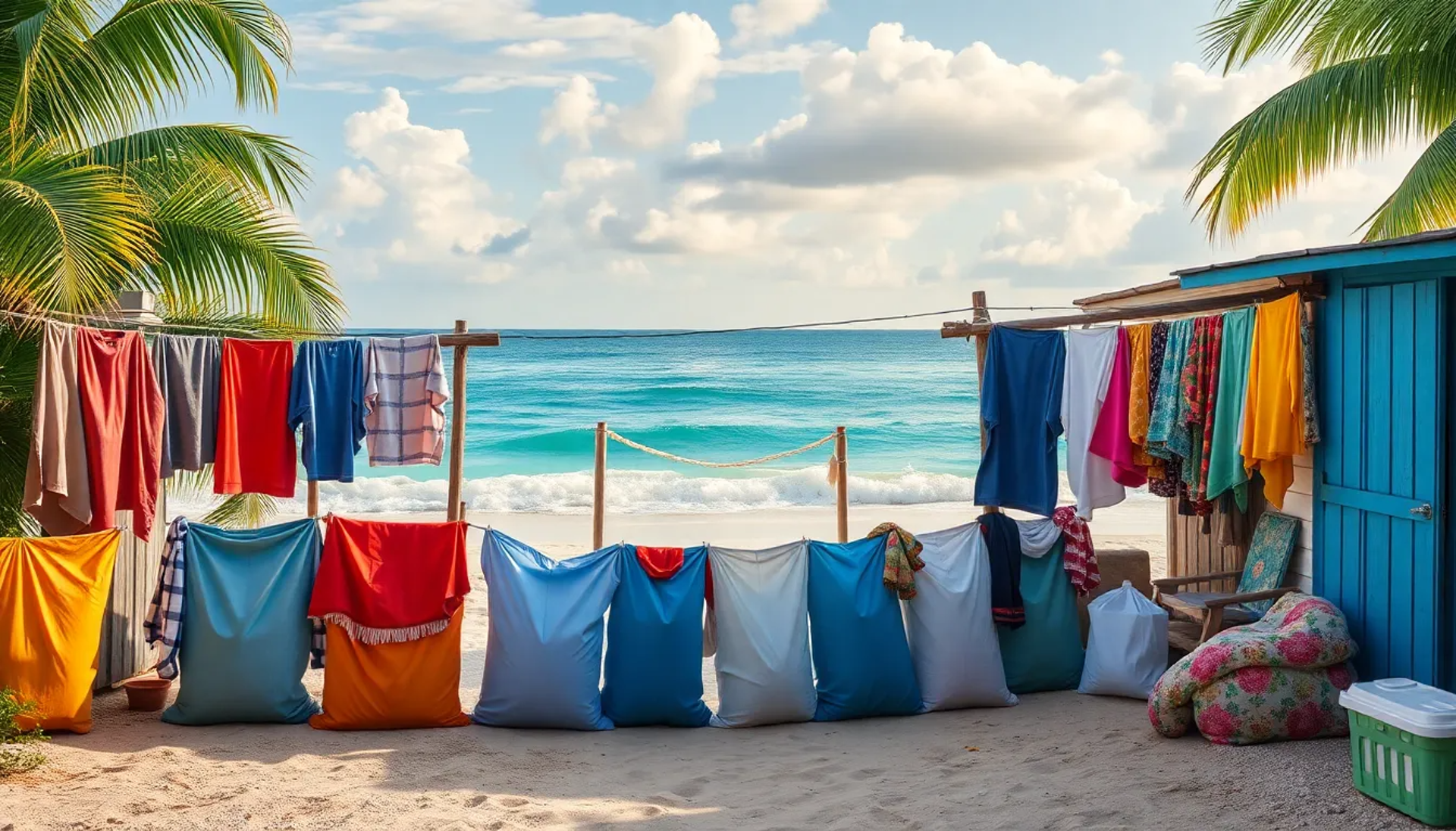 intracoastal colorful laundry florida beach
